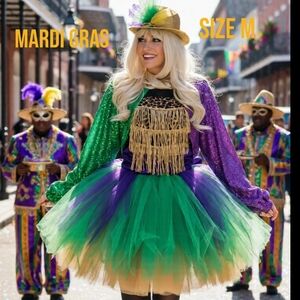 Adult Mardi Gras Costume / Parade &  Party Costume Size M